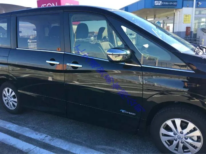 Наклейка на окно из нержавеющей стали для NISSAN Серена C27 2017 2018 2019|Хромирование| |