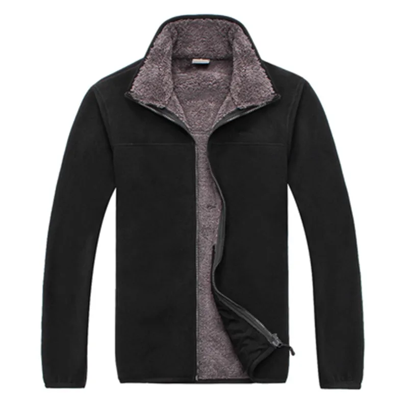 

Mens Outdoor Thick Fleece Jacket Men Autumn/Spring Softshell Thermal Coats Cashmere Cardigan Hiking Jacket M-3XL 5 Colors