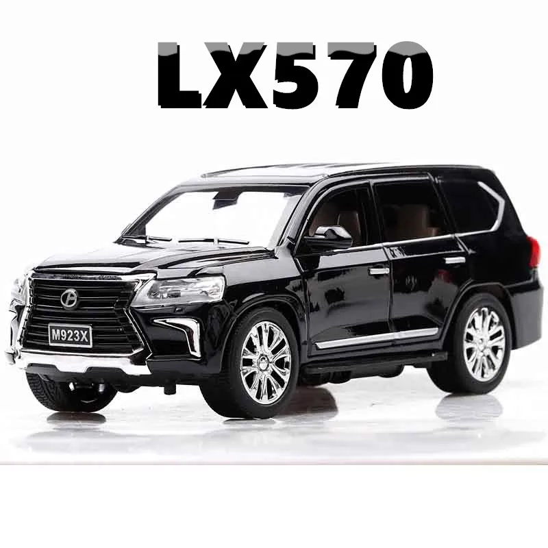 Сплав 1:24 LX570 Металл Модель Отступить Игрушечные Машинки светильник звук литье