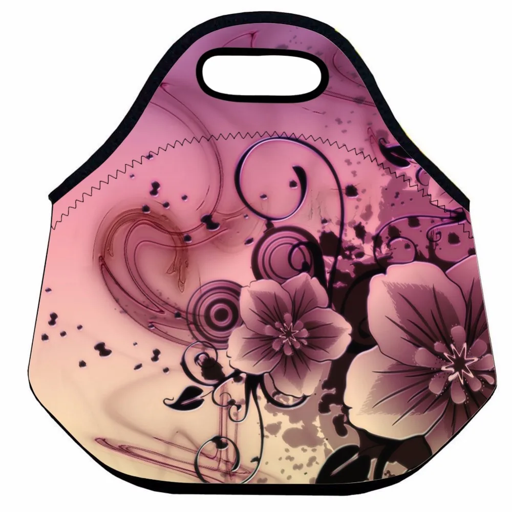 floral insulated lunch tote