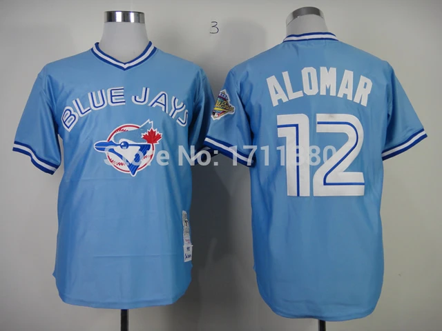 Toronto Blue Jays throwback jersey 12 Roberto Alomar jersey Retro Stitched  cheap authentic sport baseball jerseys custom M-3XL - AliExpress