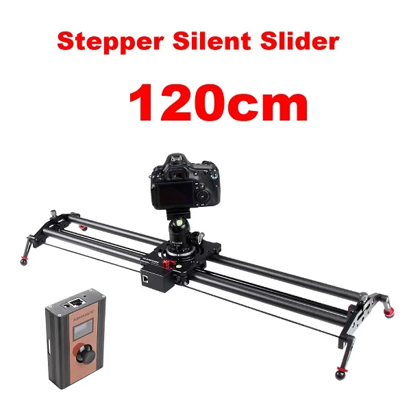 120CM Stepper Motor S2 камера Долли рельсовый рельс слайдер углеродный фоллоу фокус для профессиональной фотографии студия DV DSLR интервью Vlog Youtube видео - Цвет: 120CM Stepper Motor