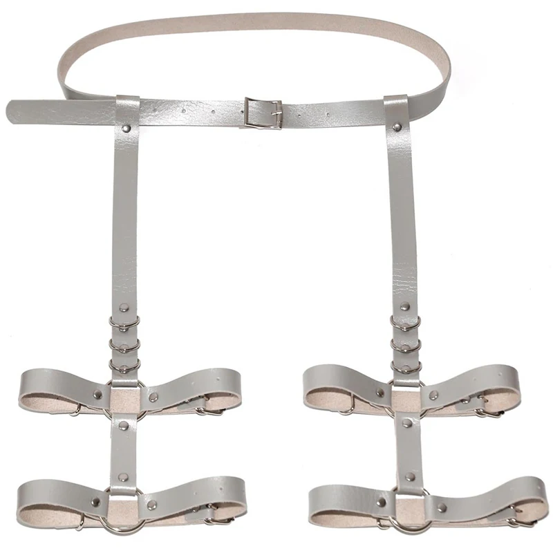 

Womens Leg Garters Sexy PU Leather Garter Hot Erotic Body Belt Strap Waist Leg Belt Adjustable Punk Style Pu Leather