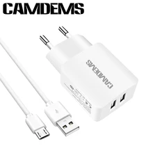 Зарядное устройство micro USB CAMDEMS для Samsung S6 S7 J7 A3 Xiaomi Lenovo LG G4+ настенные сетевые зарядные устройства EU высокого качества для путешествий
