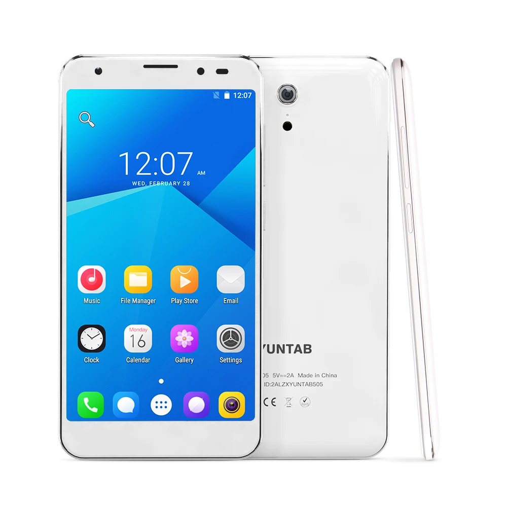 

YUNTAB 5inch 4G Unlocked Smartphone S505 Android6.0 tablet Quad-core 2GB+32GB support Dual SIM Slots Dual Camera 3000mAh battery