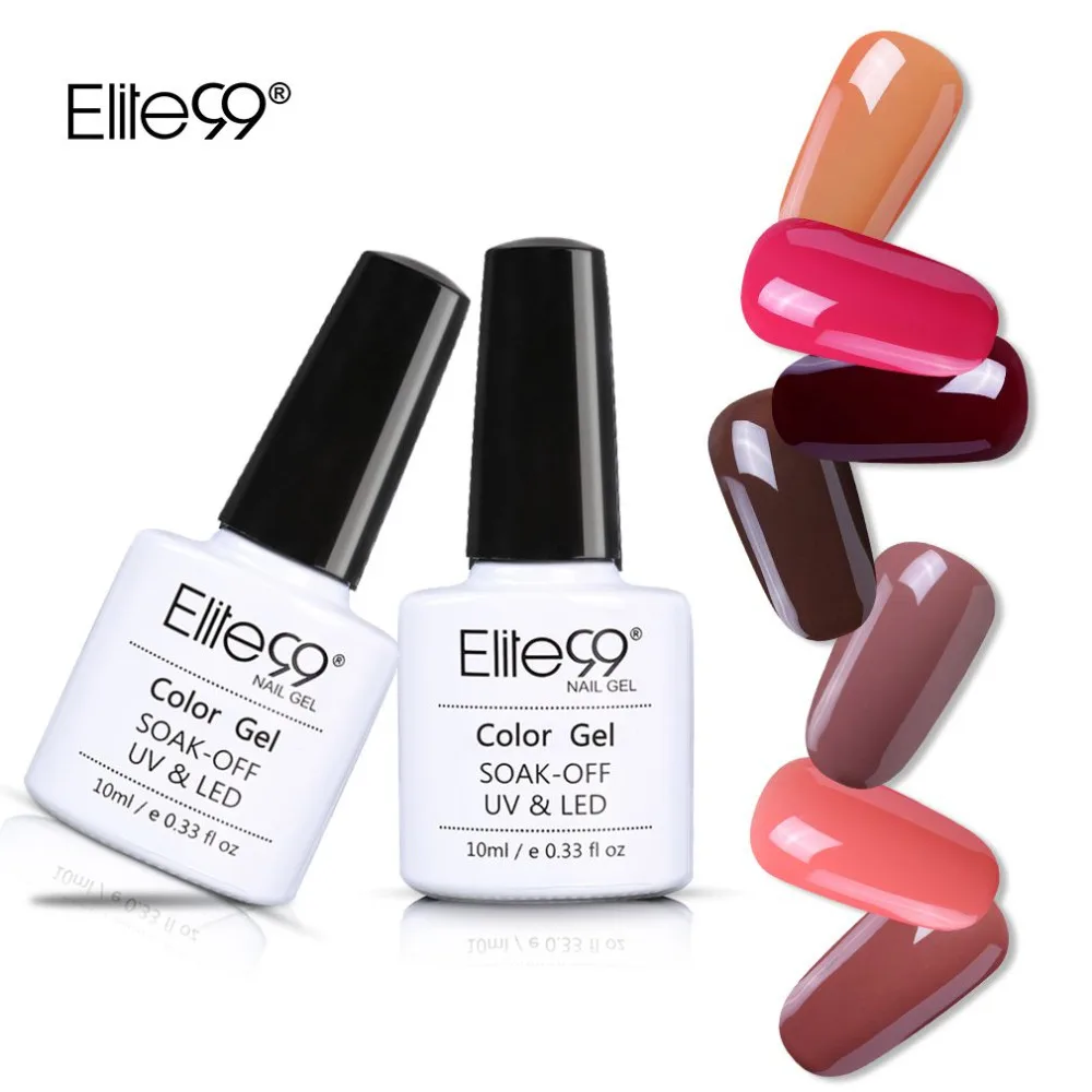 

Elite99 10ml Pure Color UV Gel Nail Polish Soak Off Vernish Semi Permanent LED Nail Gel Long-lasting Nude Gel Polish All 48Pcs