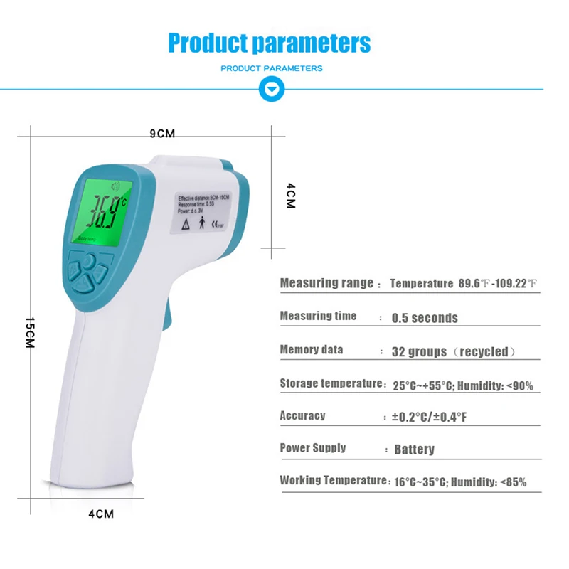 Muti-fuction Детский/Взрослый Цифровой передний инфракрасный медицинский термометр, контактный термометр для тела, измерительное устройство