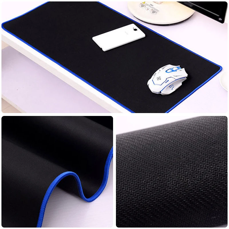 Extra Large Gaming Mouse Pad Gamer Solid Color Locking Edge Big Keyboard Mouse Mat Desk Mousepad Gr