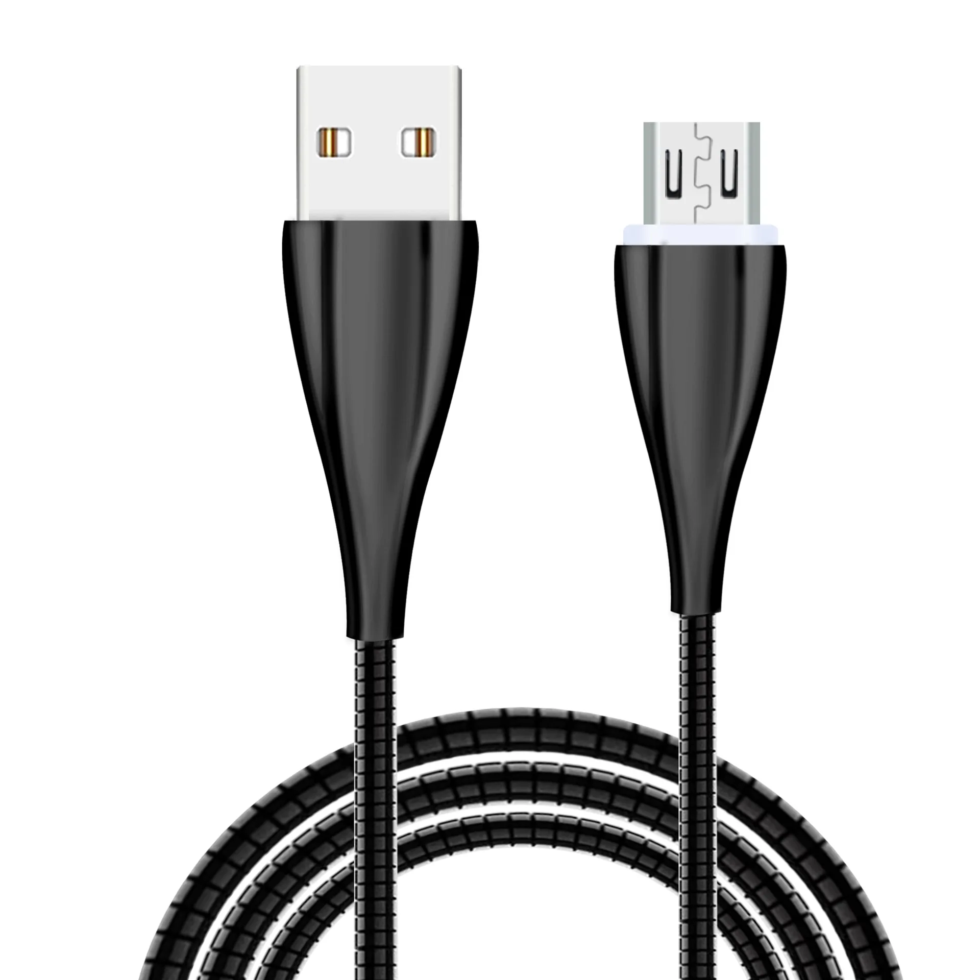 Reebeen 2.4A المعادن المصغّر USB كابل سريع تهمة USB كابل بيانات الحبل لسامسونج Xiaomi Redmi ملاحظة 4 5 الروبوت مايكرو كابل يو اس بي