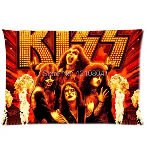 Band Kiss pillow case for bed bedding 20x30inch two sidespillow case