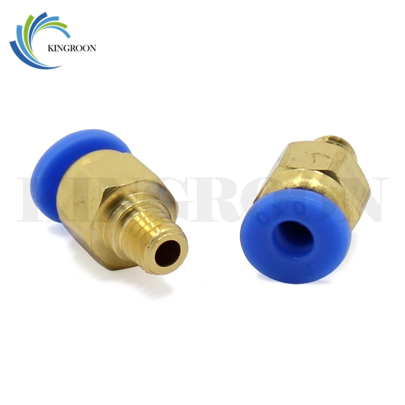 10 قطع PC4-M6 هوائي موصل مستقيم النحاس جزء ل MK8 OD 4 ملليمتر 2 ملليمتر أنبوب خيوط M6 تغذية تركيب المقرنة 3D الطابعات أجزاء