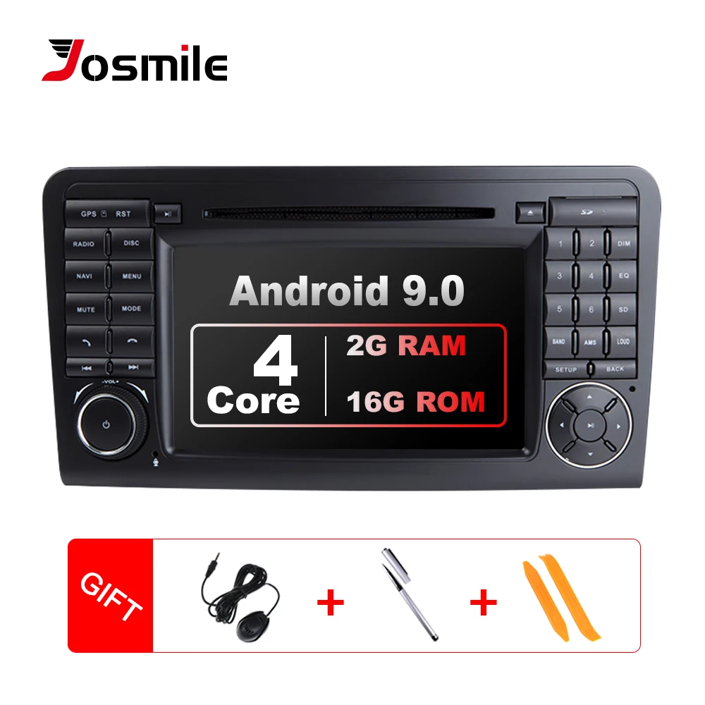 Josmile 2 Din Android 9,0 автомобильный dvd-плеер для Mercedes Benz/ML/GL Класс W164 W251 ML500 ML350GL320 мультимедиа авторадио gps FM 4G