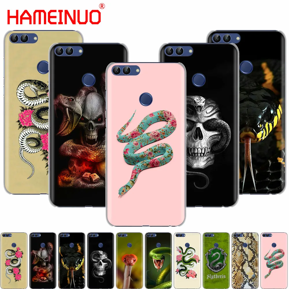 HAMEINUO черный чехол для сотового телефона со змеиным черепом huawei Honor Y5 7C Y625 Y635 Y6 Y7 Y9