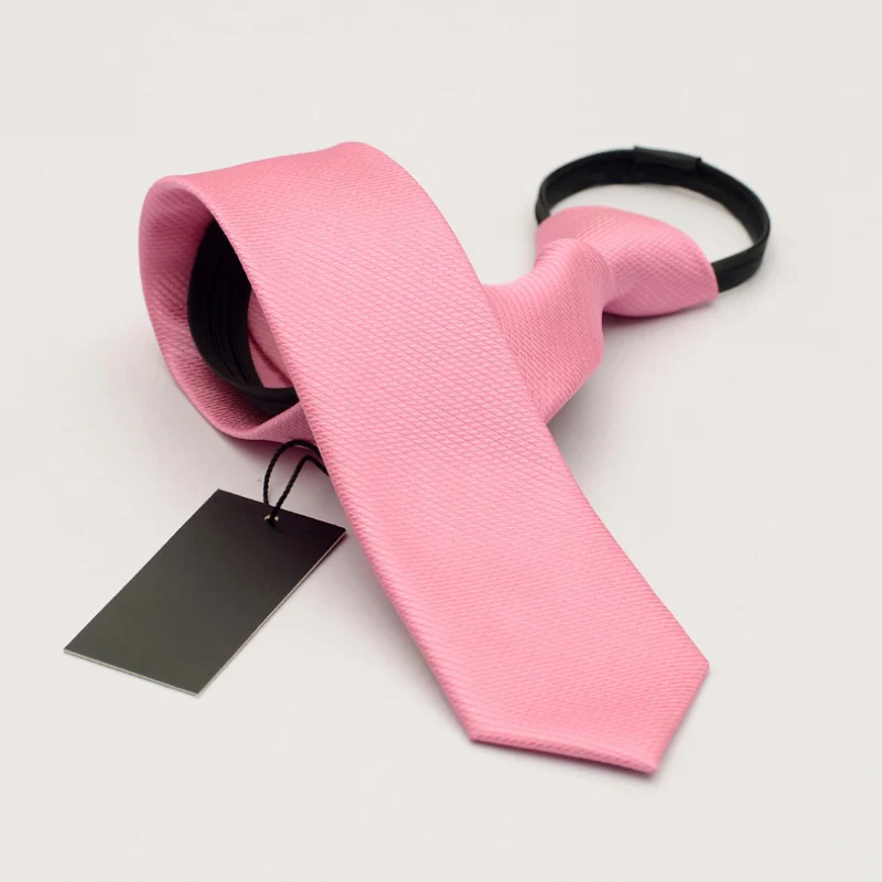 2018 New 6cm Zipper Ties for Men Fashion Slim Zipper Neck Ties Business