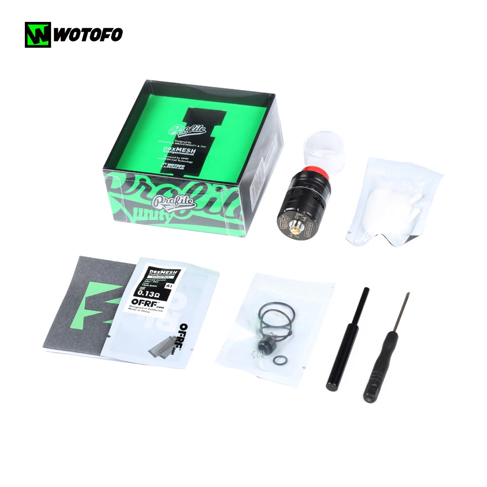 Оригинальный испаритель Wotofo Profile unit RTA 3 5 мл Восстанавливающий капельный Vape 510 Thread