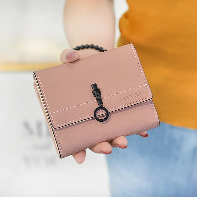 

2019 New Pattern MIni wallet Women's Short-money Wallet Student's Three-fold Multi-purpose Small-change Wallet Wallet