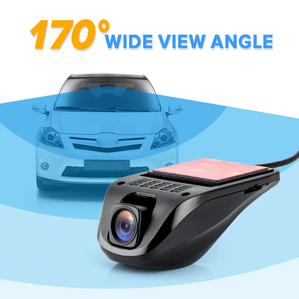 Car DVR Dash Cam USB DVR Camera Mini Portable Car DVR HD Night Vision Dash Cam Registrator Recorder Android 9 below system