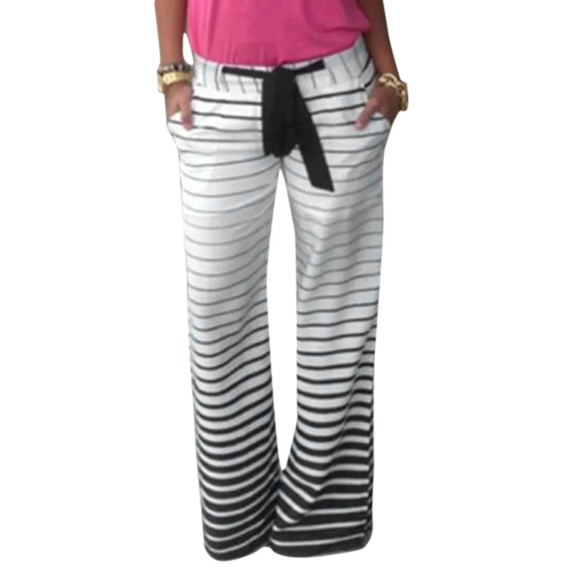 vertical striped trousers