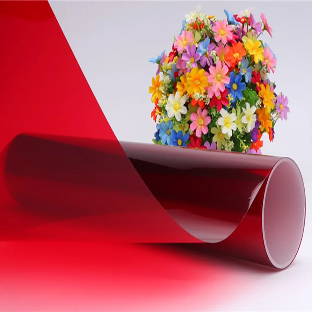 

0.5m width Red color Decoration solar tint Privacy Protection Window Film Heat reduce Anti-UV home building window glass Film