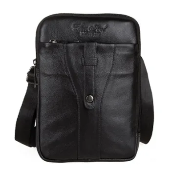 

High Quality Genuine Leather Men Messenger Belt Fanny Waist Bag Fashion Designer Male Cross Body Satchel Single Shoulder Bag