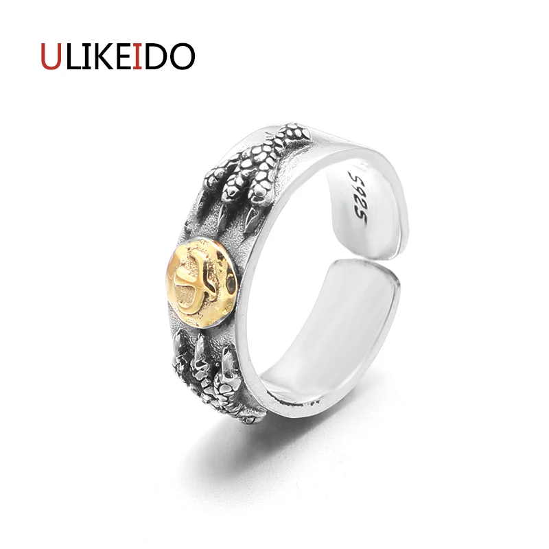 

100% Pure 925 Sterling Silver Jewelry Takahashi Goros Rings Eagle Feathers Opening Mens Signet Rings Birthday Gift 183