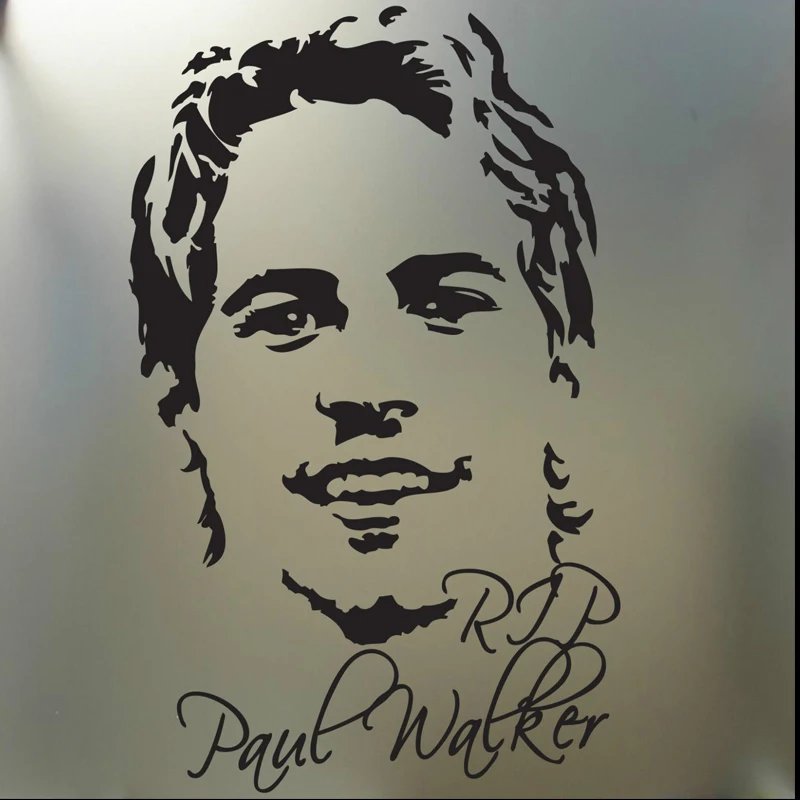 

HotMeiNi 12cm Rip Paul Walker Fast And Furious Euro Jdm Drift Racing Sticker Face Portrait