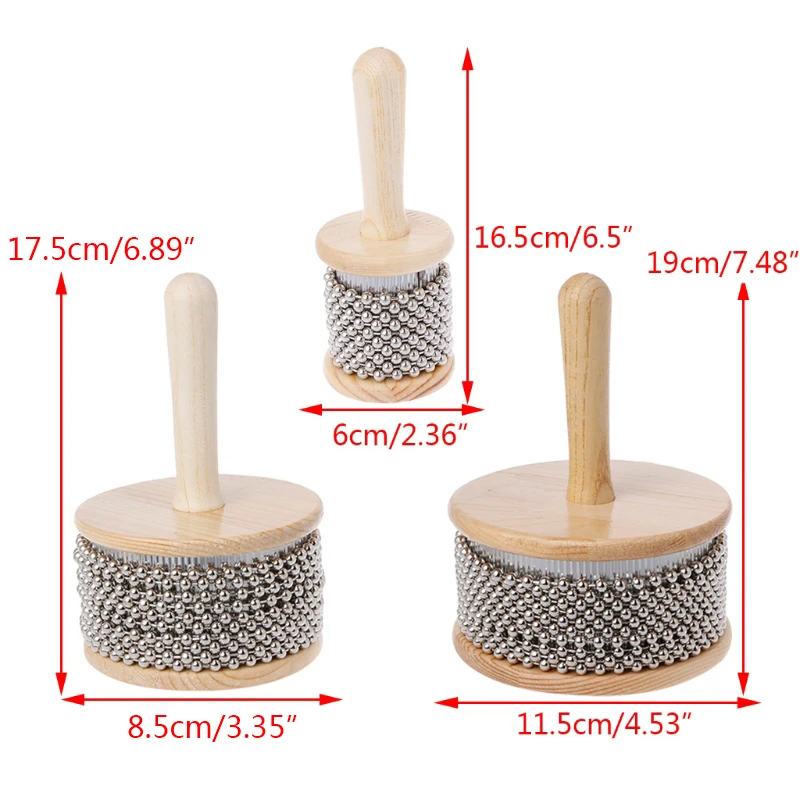 

S/M/L Size Wood Wooden Cabasa Student Children Kid Instrument Pop Hand Shaker Percussion Band Tool