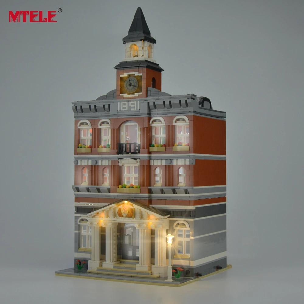 MTELE бренд светодиодный светильник Up Kit для создателей ратуши строительный блок светильник ing набор совместим с моделью 10224