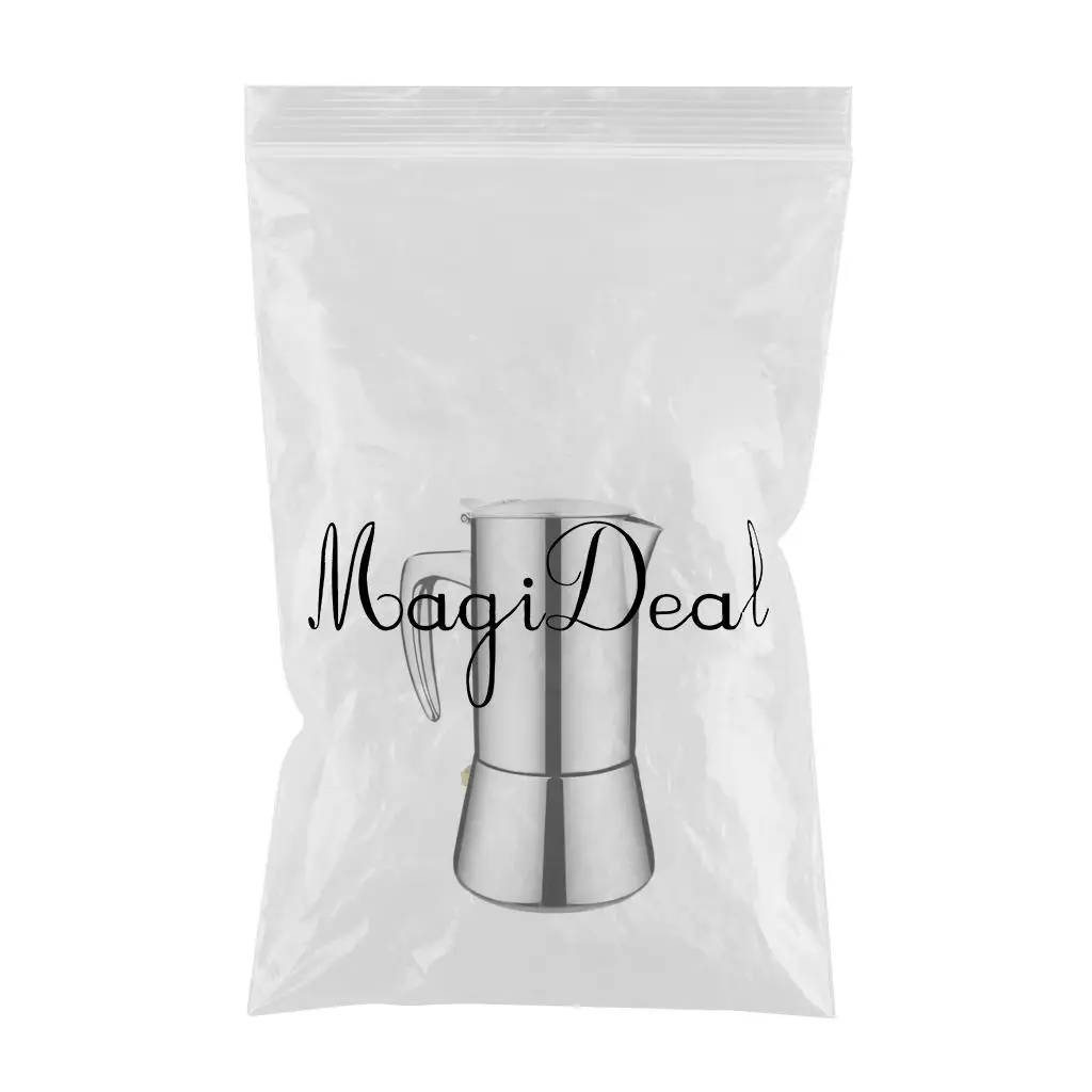 Stainless Steel Stovetop Moka Espresso Coffee Maker Pot Percolator 200ml 300ml