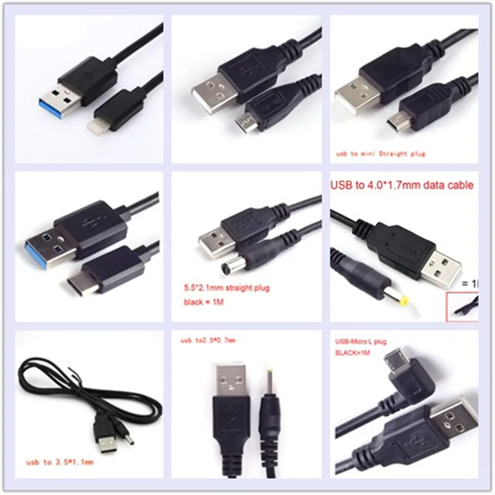 USB кабель для зарядки и передачи данных iphone Mini 5P micro type c 5 5*2 1 4 0*1 7 3 5*1 35 2 5*0 мм штекер