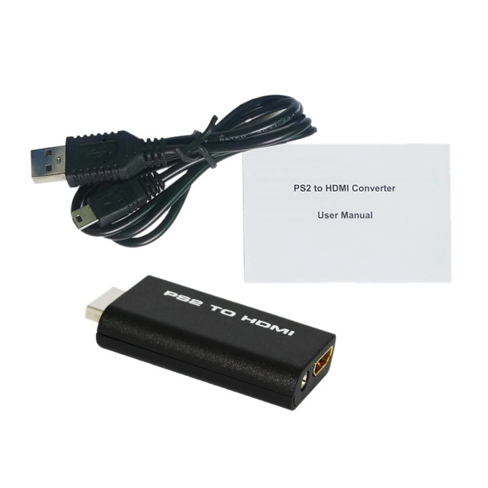 Полезный HDV-G300 PS2 к HDMI 480i/480 p/576i аудио-видео конвертер адаптер с 3,5 мм аудио выход поддерживает все режимы отображения PS2
