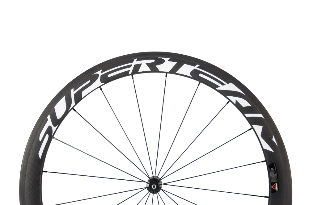 Discount Free shipping 50mm 700C road bicycle carbon wheels bright black bicycle wheels clincher carbon wheelset 1