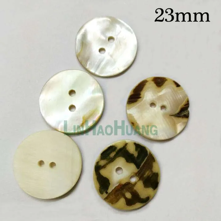

100pcs/lot real Natural shell buttons 15mm/23mm 2-hole flat mother of pearl buttons think button free shipping 2017041101