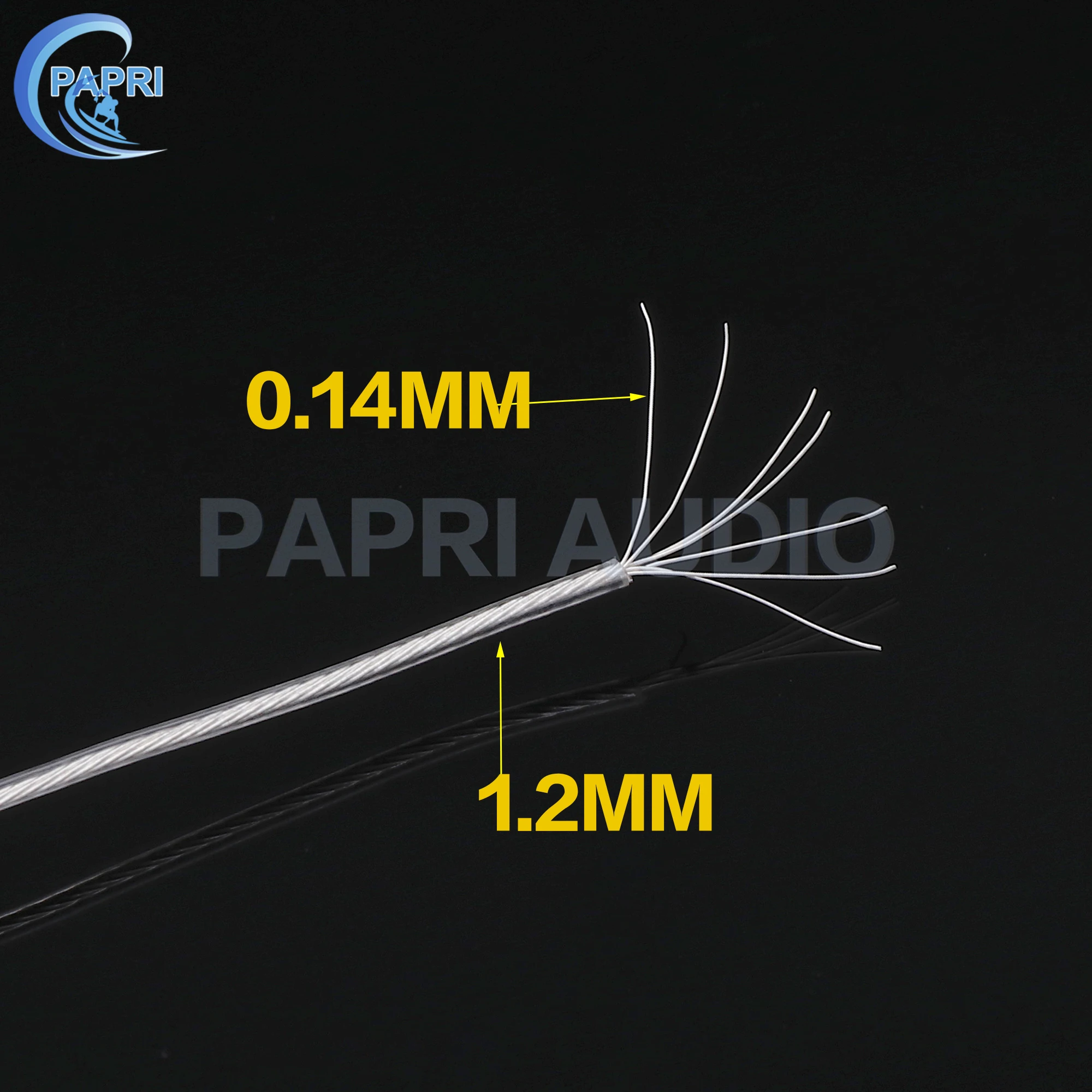 PAPRI GS06 Headphone Cable DIY 4N Pure Silver Pure Gold Porpezite Signal Line Hifi Audio Upgrade Earphone Wire Litz structure