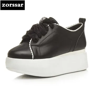 

{Zorssar} Brand 2018 Spring New fashion Women sneakers Casual Flats shoes Comfortable flat heel Shoes female platform shoes