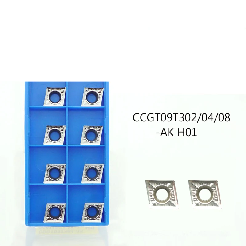 10 шт. вставки карбида CCGT09T304/09T308/CCGT09T302-AK H01 hinternal токарный инструмент Алюминий ножовочное полотно вставка для режущего инструмента
