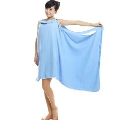 Lovrпутешествия, полотенце из микрофибры, банное полотенце, модное женское креативное платье, высокое качество, для улицы, пляжное полотенце, женская одежда для купания - Цвет: Небесно-голубой