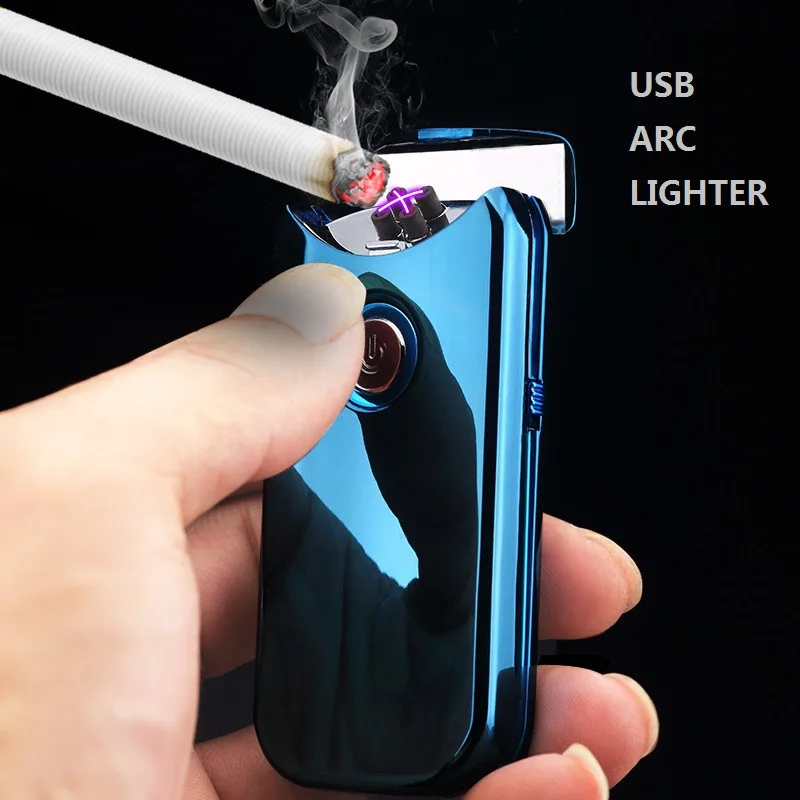 Buy Luxury USB Electronic Dual Arc Cigarette Lighter Windproof Rechargeable