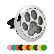 Дизайн Love с лапой автомобиля медальон со светорассеивателем Духи Эфирное масло Нержавеющая сталь медальон для парфюмерии на магните с 10p колодки