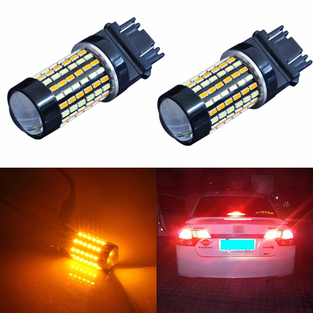 AGLINT 2PCS LED T25 3157 Switchback Led Turn Signal Light Automobile