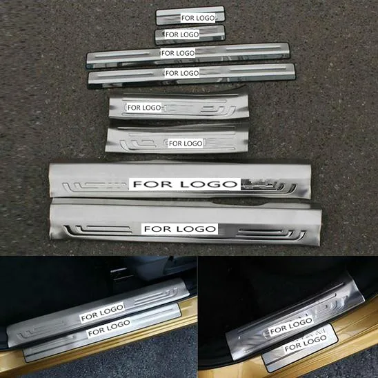 

Stainless steel Door Sill Scuff Plate Thresholds Pad Tread Plate Welcome Pedal Protector trim For Nissan Qashqai 2014 2015 2016