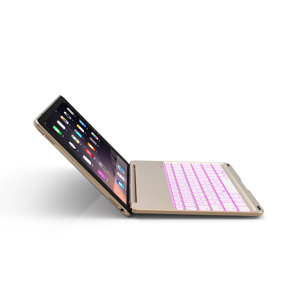 Для iPad 9,7 дюймов Беспроводная Bluetooth клавиатура чехол для iPad 9,7 '' планшет Алюминиевый сплав Подставка с флип чехолом Капа+ стилус