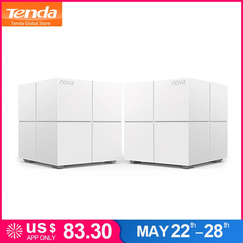 

Tenda Whole Home Mesh Wireless WiFi System Nova MW6 With Dual Band 2.4G/5.0GHz WiFi Router,Wireless Repeater,Distributed Routing