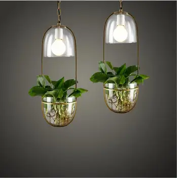 

European led Pendant Lights Sky garden led lamps Living room Restaurant golden Pendant lamps E27 led lustre light Pendant lamp