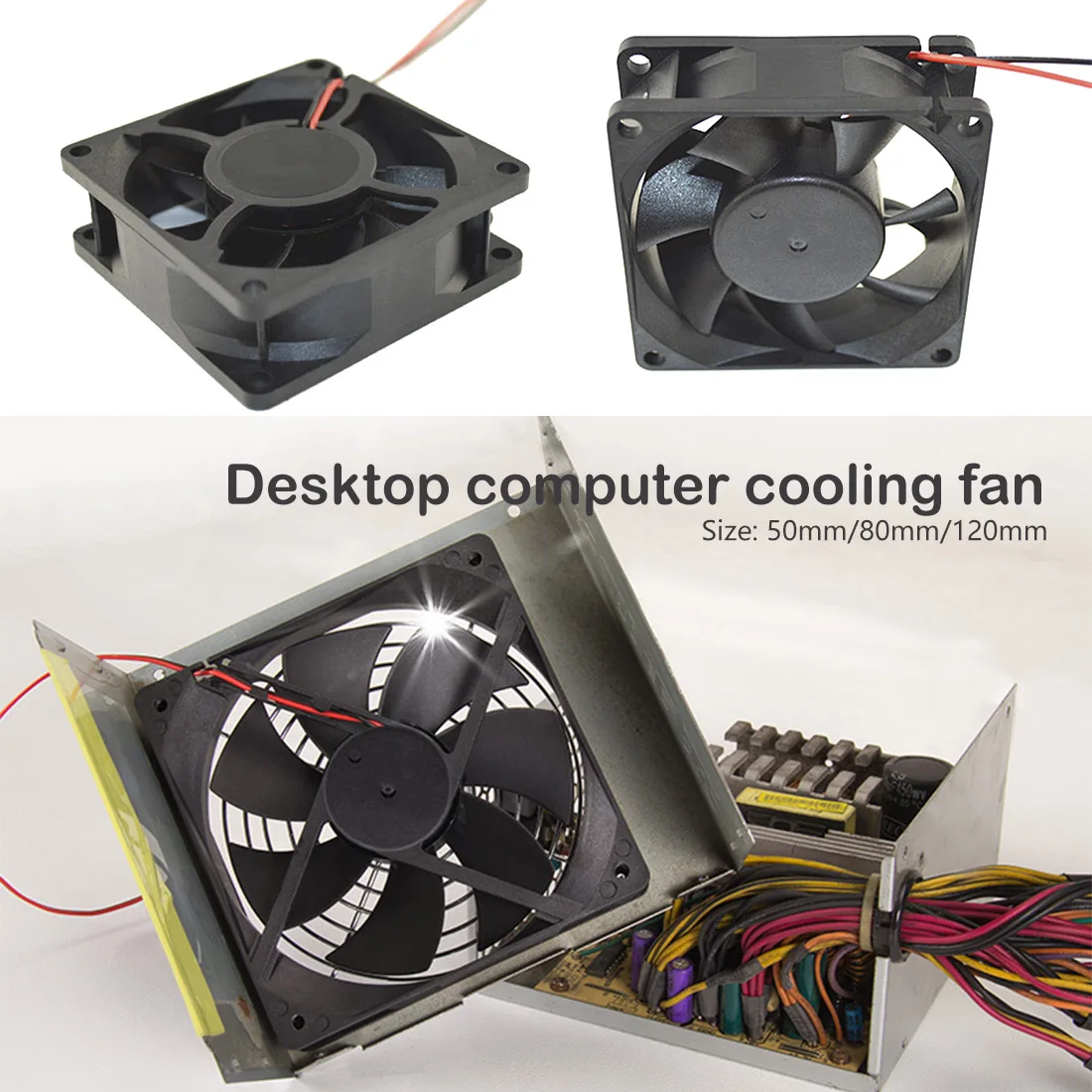 12V DC fan 50 80 120 mm 2 Pin Connector Cooling Fan for Computer Case