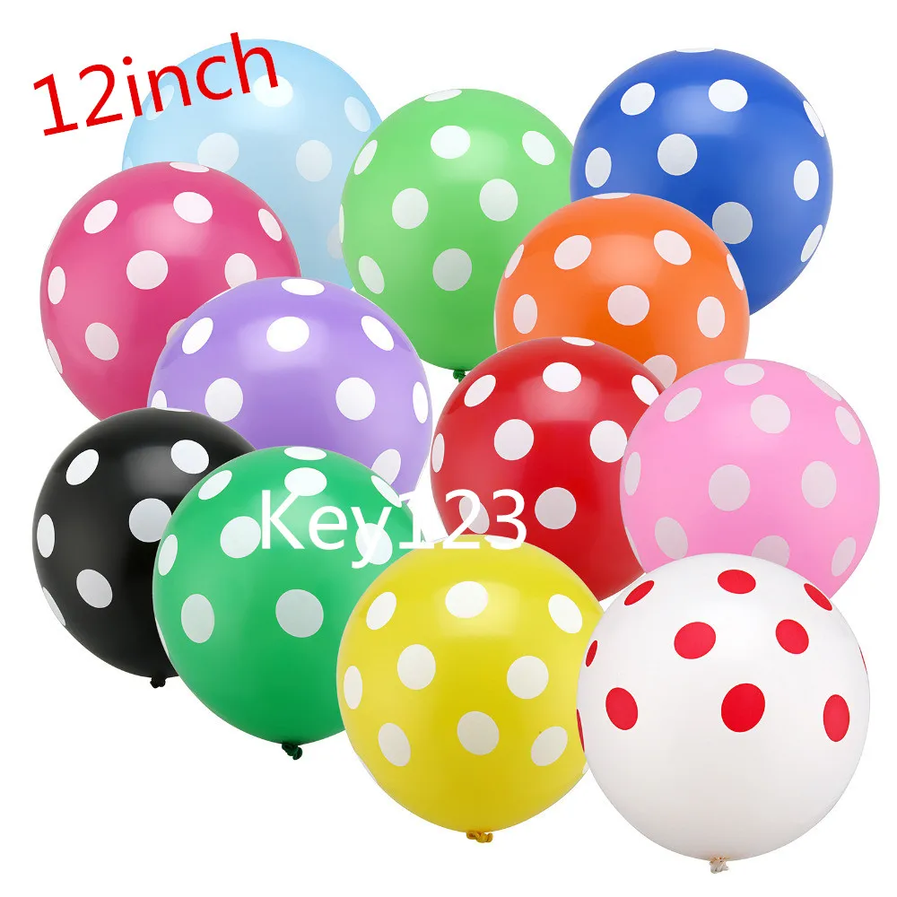 

12inch 10pcs/lot Latex Polka Dot Balloon for Party Wedding Birthday Decoration