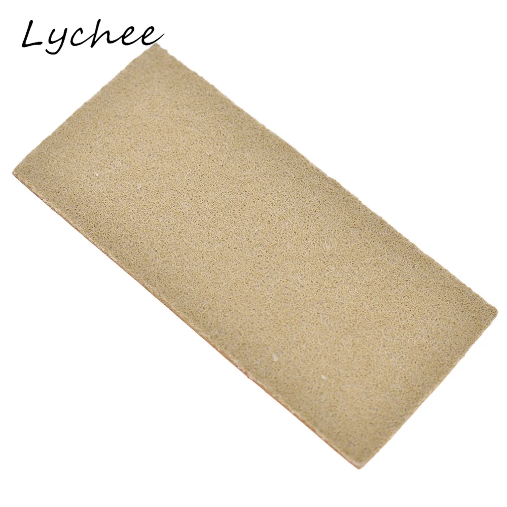 Lychee 20pcs 클래식 브라운 인공 PU 가죽 의류 태그 라벨 DIY 공예 봉제 가방 바지 장식 천 마커