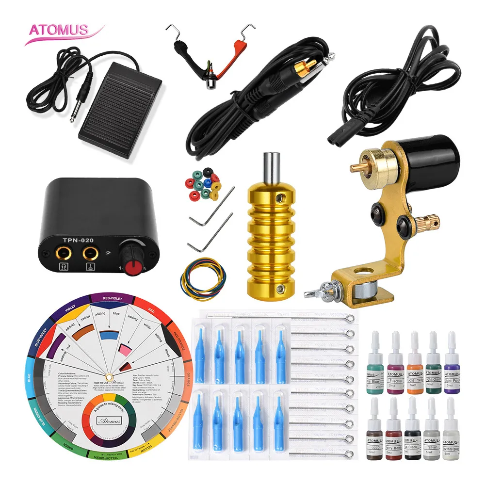 

Rotary Tattoo Machine Tools Set Tatto Best Kits Makeup Tattoo Kit Professional Tip Rotary Machine Set Tatoo Ensemble A Tatouer