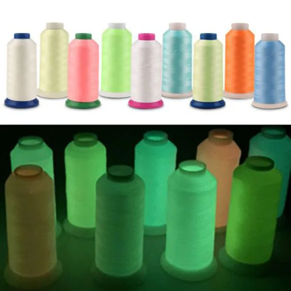 

3000 Yards Spool Luminous Glow In The Dark Machine Embroidery Sewing Thread Luminous Sewing Thread
