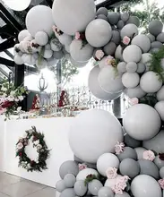 METABLE 100 pcs Matte Balloons Pack of Dark Gray and Gray Balloons, Party Balloons for Gray Party Gray Wedding Baby Shower 18 5 dark gray and light gray and white and transparent holographic rear projection film